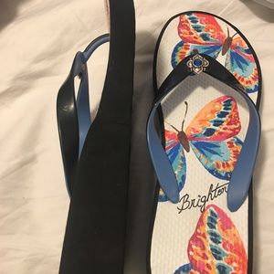 Brighton Brand New Butterfly Flip Flops